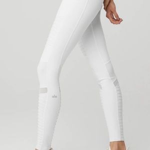 Alo yoga white Moto leggings